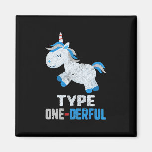 Type Een Derful Diabetes T1 Awareness Eenhoorn Bla Magneet