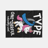 Type één Derful Natuurlijk Zoete Diabetes Fleece Deken (Voorkant (Horizontaal))