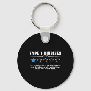 Type Eén Diabetes Eén Ster Rating T1d Bewustzijn M Sleutelhanger