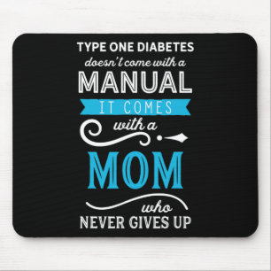 Type één diabetes komt niet met een handleiding ma muismat