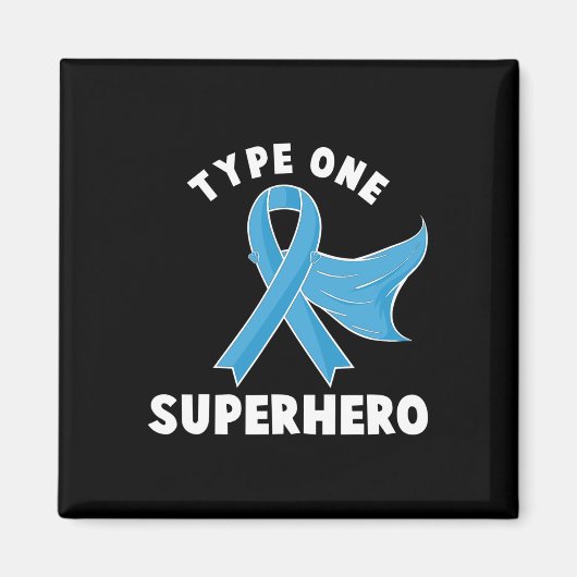 Type één superheld Diabetes Awareness Diabetic Boy Magneet (Voorkant)