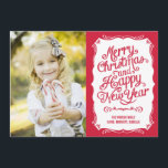 type feestdag-fotokaart - rood feestdagenkaart<br><div class="desc">Viel het seizoen met deze moderne en stijlvolle vakantiekaart van Berry Berry Sweet. Bezoek WWWW.BERRYBERRYSWEET.COM voor meer van onze stijlvolle vakantie-collecties. Er zijn meer kleuren beschikbaar.</div>