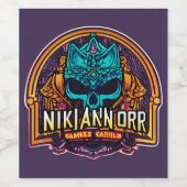 Type fles wijn etiket (Enkel label)