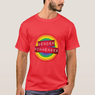 Type "Gender Schmender" rode, gegaufreerde labelma T-shirt