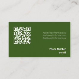 Type Green Tone Flat Shapes Qr Code Visitekaartje