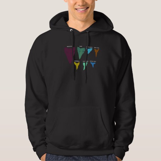 Type haaienvistanden 3 hoodie (Voorkant)