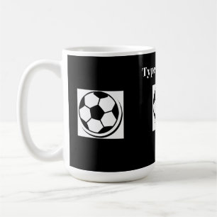 Type Jouw tekst Custom Football afbeelding Style C Koffiemok