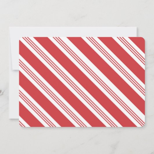 type kerstkaart snoep stripe rugleuning aankondiging (Achterkant)