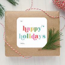 Type kleurrijke Prettige feestdagen Cadeau