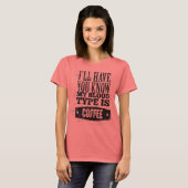 Type koffie T Shirt (Voorkant volledig)
