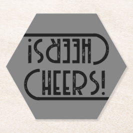 type kunstdecostijl CHEERS | Papieren Onderzetter