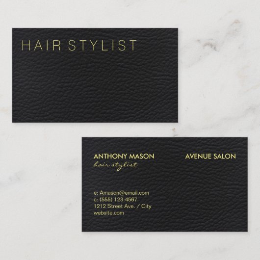 Type leder Modern Visitekaartje (Voorkant / Achterkant)