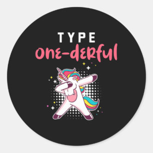 Type nederful Diabetes Awareness Diabetic Life Ronde Sticker