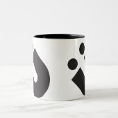 Type(O) Creaties: Umlaut Ü Tweekleurige Koffiemok (Center)