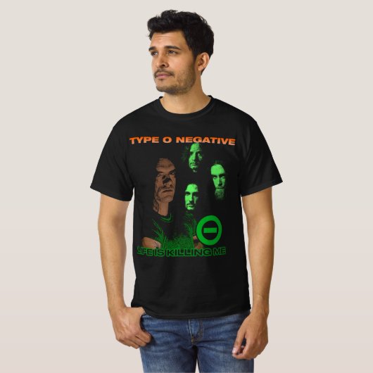 Type O negatief T-shirt (Voorkant volledig)