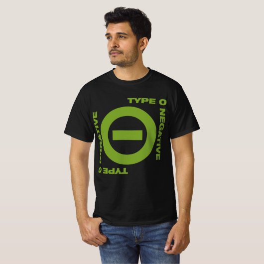 Type O negatief T-shirt (Voorkant volledig)