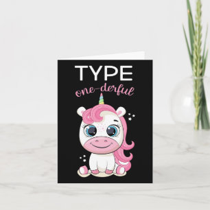 Type One-derful Diabetes Awareness T1d Eenhoorn Di Kaart