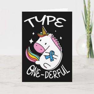 Type One-derful Eenhoorn Voor Een Diabetische Diab Kaart