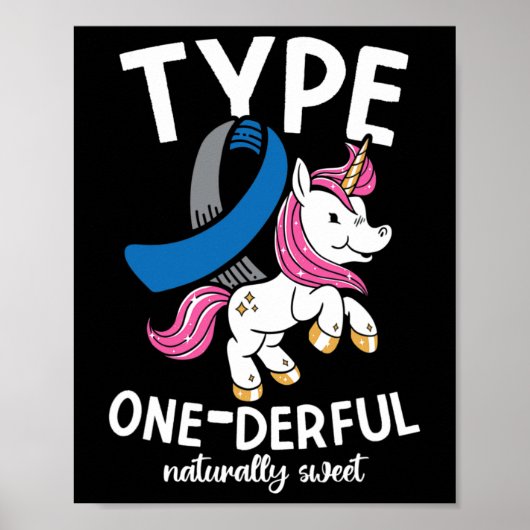 Type One Geweldig Natuurlijk Zoete Diabetes Poster (Voorkant)
