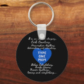 Type One Mom Awareness Sleutelhanger (Voorkant)