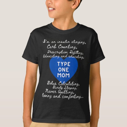 Type One Mom Awareness  T-shirt (Voorkant)