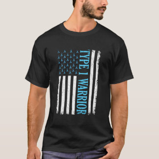 Type One Warrior Diabetes Bewustzijn Diabetici T-shirt