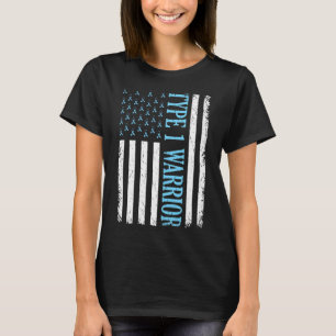 Type One Warrior Diabetes Bewustzijn Diabetische C T-shirt