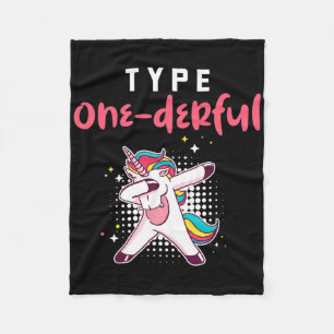 Type Onederful Diabetes Bewustzijn Diabetisch Leve Fleece Deken