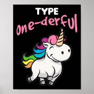 Type Onederful Diabetische Diabetes Bewustzijn Een Poster