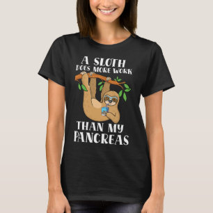 Type Onederful Lazy Cute Sloth Type 1 Diabetes Bew T-shirt