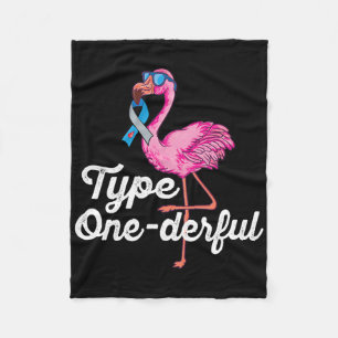 Type Onederful Schattige Flamingo Type 1 Diabetes Fleece Deken