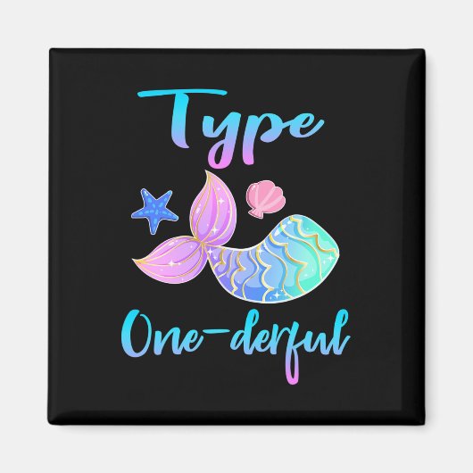 Type Onederful Type 1 Diabetes bewustzijnskleding Magneet (Voorkant)