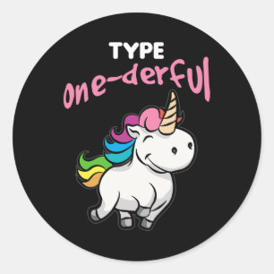 Type Ozedful Diabetische Diabetische Awareness Een Ronde Sticker