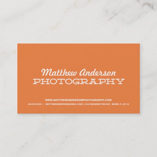 TYPE RETRO | FOTOGRAFIE-VISITEKAARTJE VISITEKAARTJE (Voorkant)