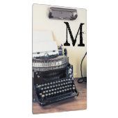 Type Schrijver Monogram Initiaal Klembord (Rechts)