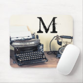  Type Schrijver Monogram Initiaal Muismat (Met muis)