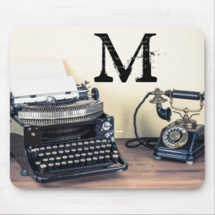  Type Schrijver Monogram Initiaal Muismat