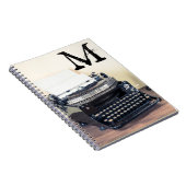 Type Schrijver Monogram Initiaal Notitieboek (Rechterzijde)