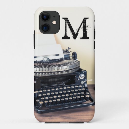  Type Schrijver Retro Monogram IPHONE 5 Hoesje (Achterkant)