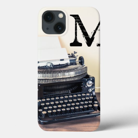 Type Schrijver Retro Telep Monogram IPAD Case (Achterkant)