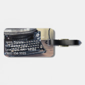  Type Schrijver Victoriaans Monogram Bagagelabel (Achterkant horizontaal)