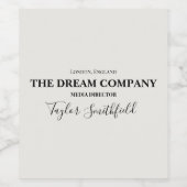 Type  toon wijn etiket (Enkel label)