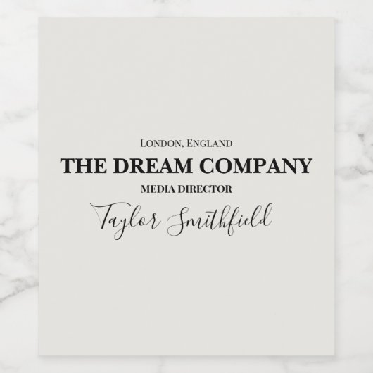 Type toon wijn etiket (Enkel label)