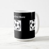 Type Uw Tekst Aangepaste Voetbal Afbeelding Stijl Koffiemok (Voorkant rechts)