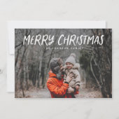 Type volledige fotokerstfeestdag feestdagenkaart (Voorkant)