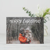 Type volledige fotokerstfeestdag feestdagenkaart (Staand voorkant)