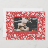 Type volledige fotokerstfeestdag feestdagenkaart (Achterkant)