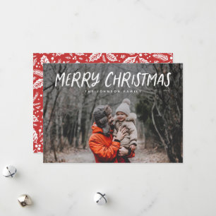 Type volledige fotokerstfeestdag feestdagenkaart
