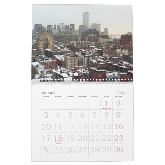 Type wereldhandelscentrum kalender (Jan 2027)