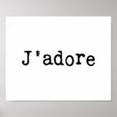 Type write J'adore Poster (Voorkant)